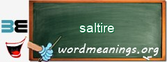 WordMeaning blackboard for saltire